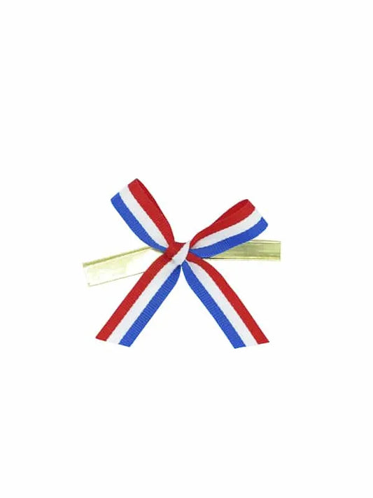 Satijnen Strikjes met Clip Rood-Wit-Blauw - 50 Stuks