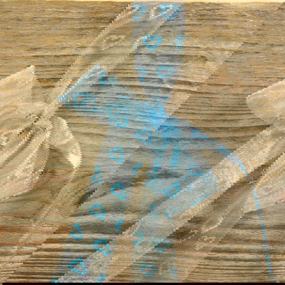 Baby Organzalint Blauw - Kadopapier.net