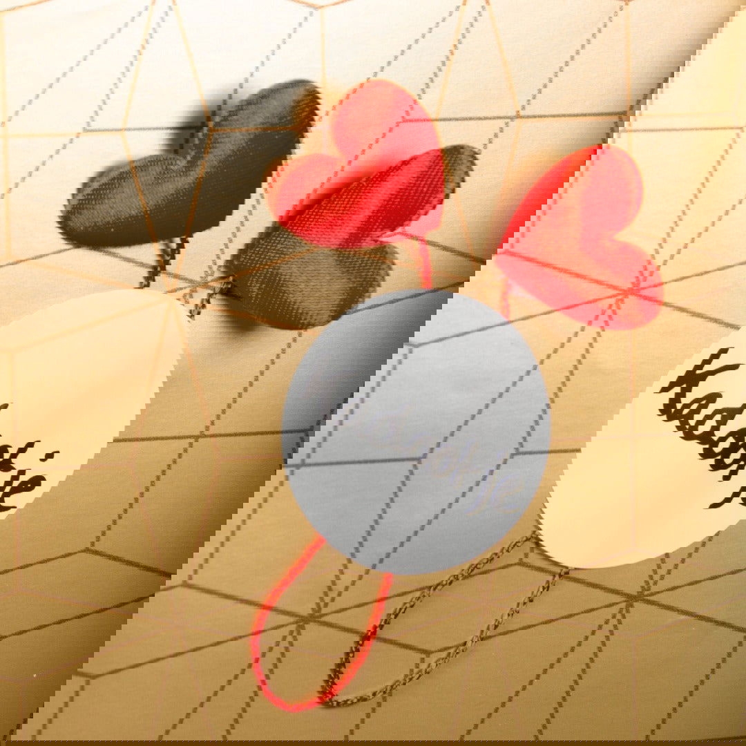 Bijsteker Hartjes Wit - Kadopapier.net