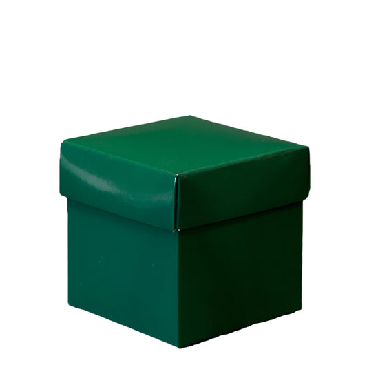 Cadeaudoosje Kubus Donkergroen - Kadopapier.net