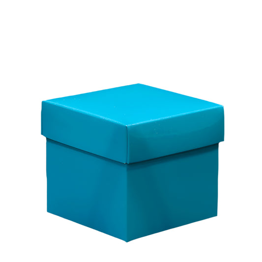 Cadeaudoosje Kubus Turquoise - Kadopapier.net