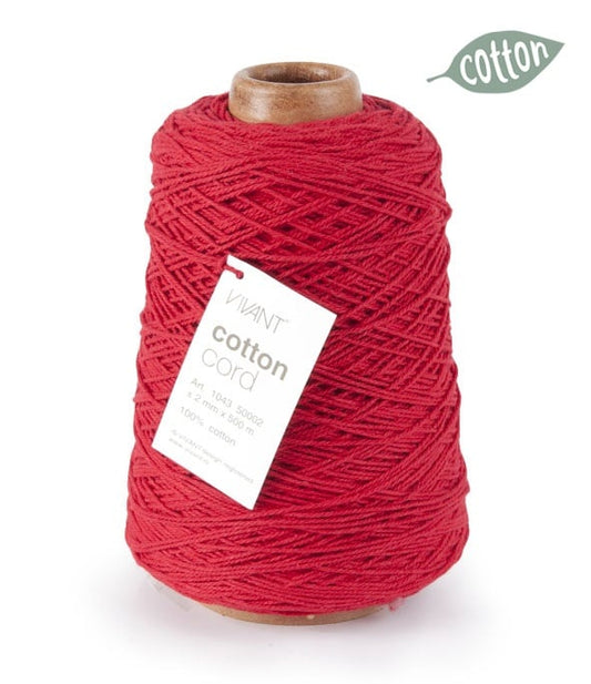 Rood katoentouw voor diverse toepassingen en knutselprojecten - 50 / 500 meter - Katoen Touw