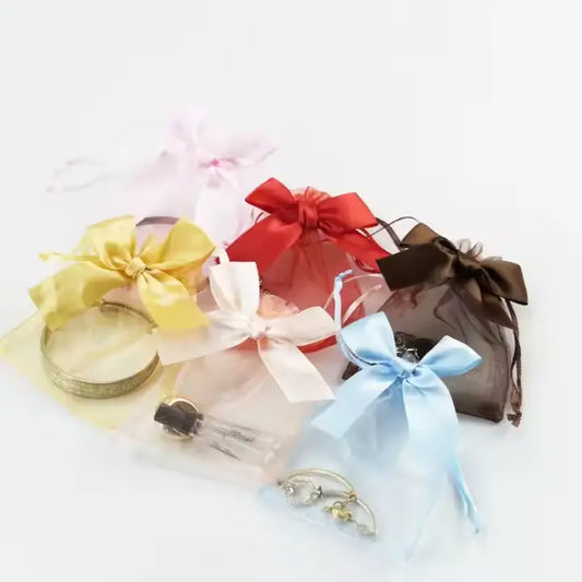 Organza zakjes met Strik - 8*12cm - 50 stuks voor cadeaus en decoratie