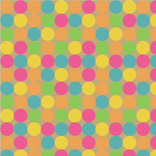 Inpakpapier Fluor Stippen - Kadopapier.net