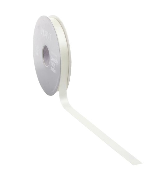 Ivoor Satijnlint (Crème) 3mm - 38mm - Kadopapier.net