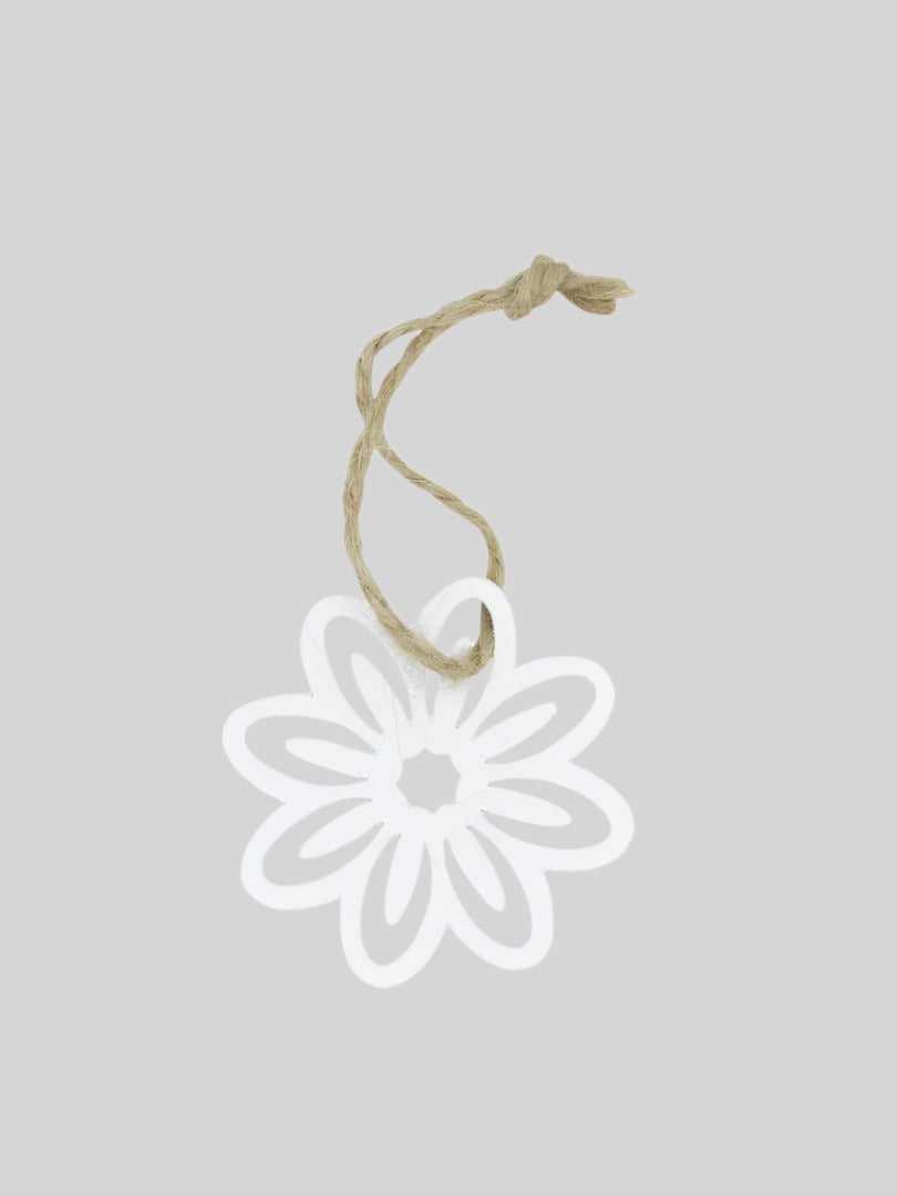 Kadohanger Bloem Wit - Kadopapier.net