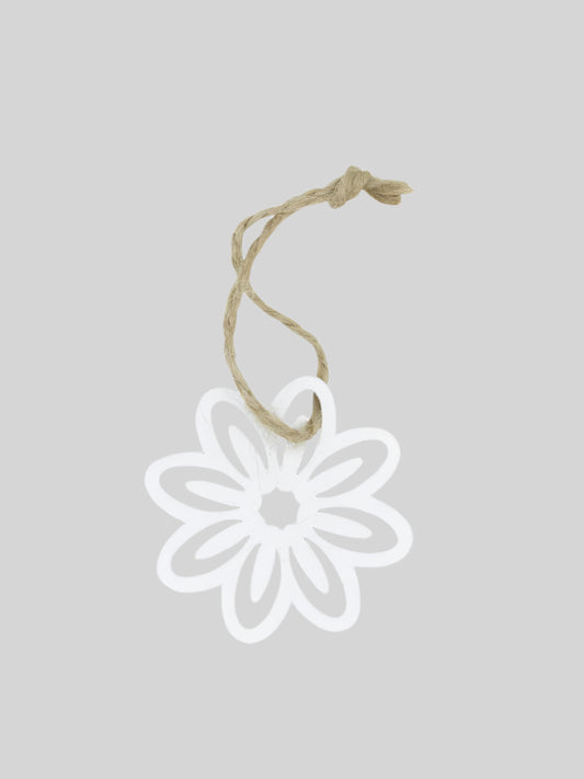 Kadohanger Bloem Wit - Kadopapier.net