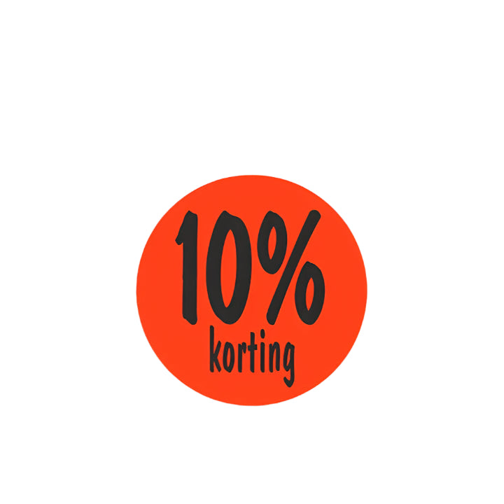 Korting Sticker 10% - Kadopapier.net