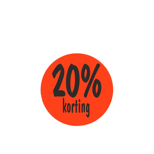 Korting Sticker 20% - Kadopapier.net