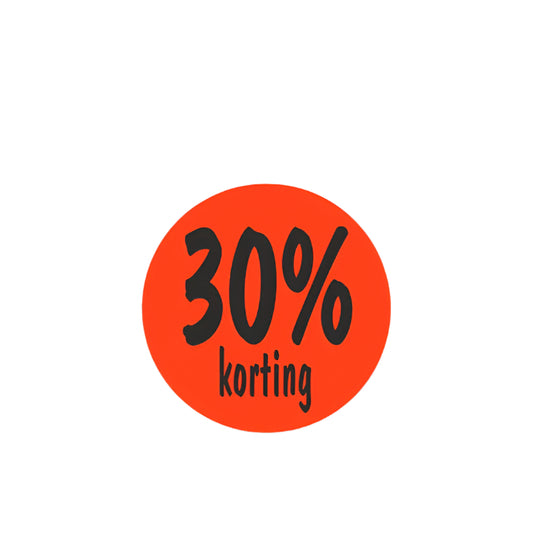 Korting Sticker 30% - Kadopapier.net