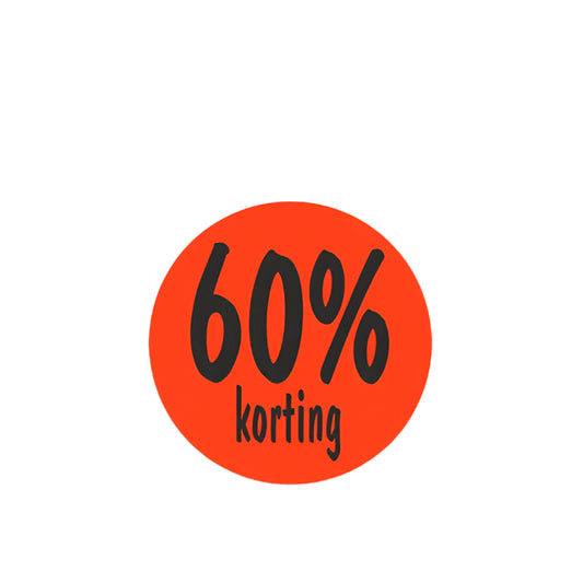 Korting Sticker 60% - Kadopapier.net