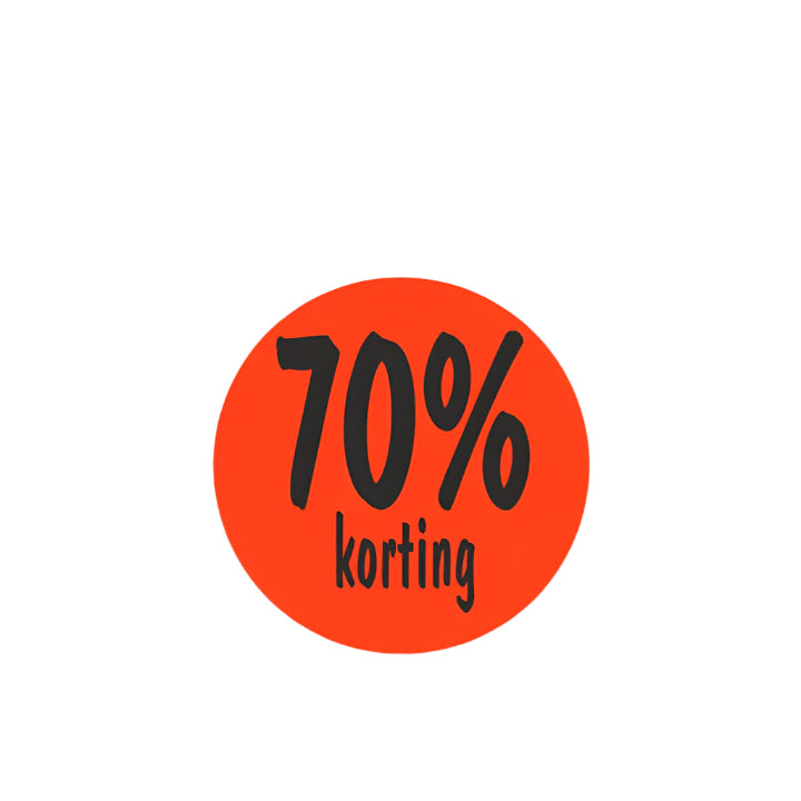 Korting Sticker 70% - Kadopapier.net