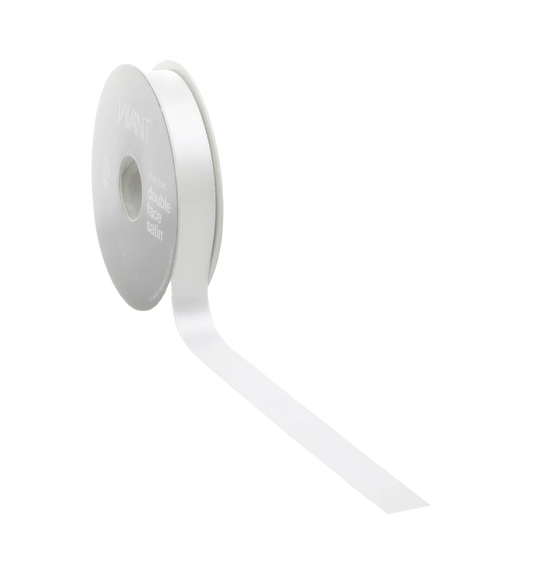 Off White Satijnlint 3/6mm 50m - 10/15/25/38mm 25m - Kadopapier.net