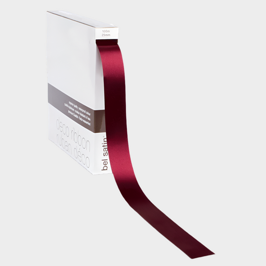 Poly Satijnlint Bordeaux - Kadopapier.net