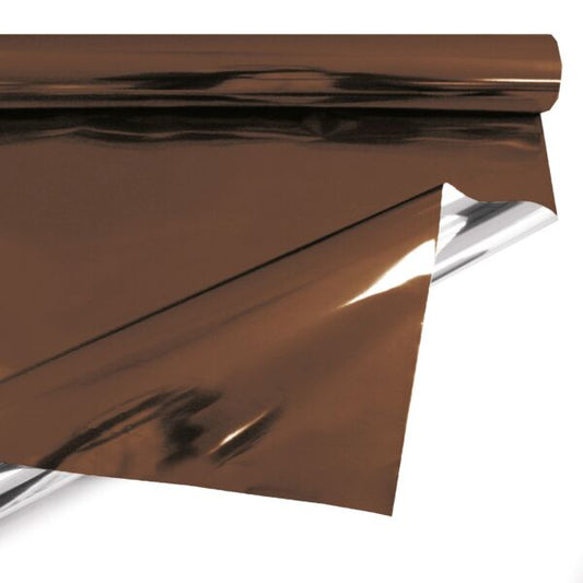 Hoogglans Inpakfolie Bruin – Luxe Plastic Inpakfolie | 69 cm / 50 m