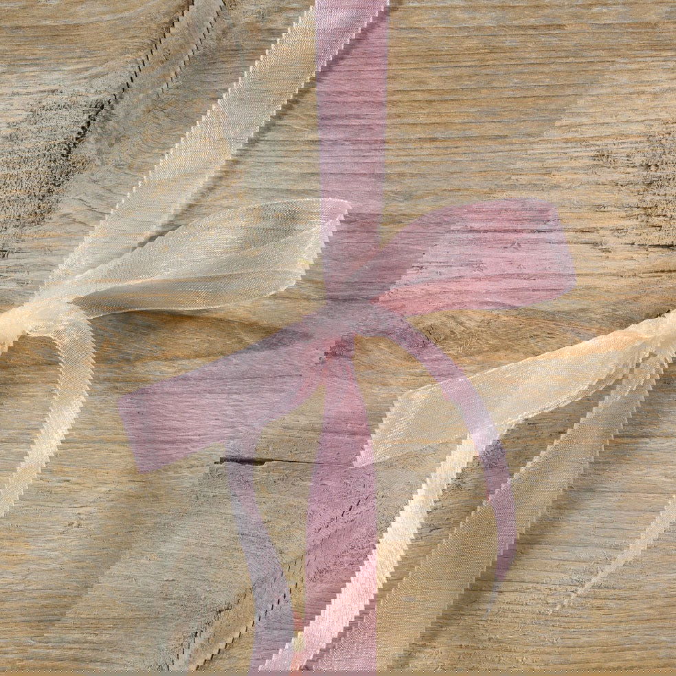 Roze Organza lint - Kadopapier.net
