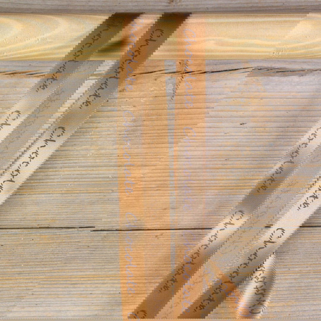 Satijnen Lint Chocolate Mocca - Kadopapier.net