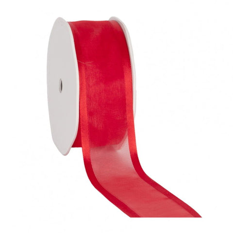 Satin edge Organzalint Rood - Kadopapier.net Satin edge Organzalint Rood - Kadopapier.net