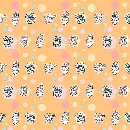 Sint wie kent m niet Inpakpapier Oranje - Kadopapier.net