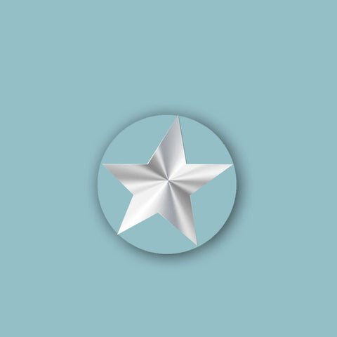 Sluitsticker Ster transparant-zilver - Kadopapier.net Sluitsticker Ster transparant-zilver - Kadopapier.net