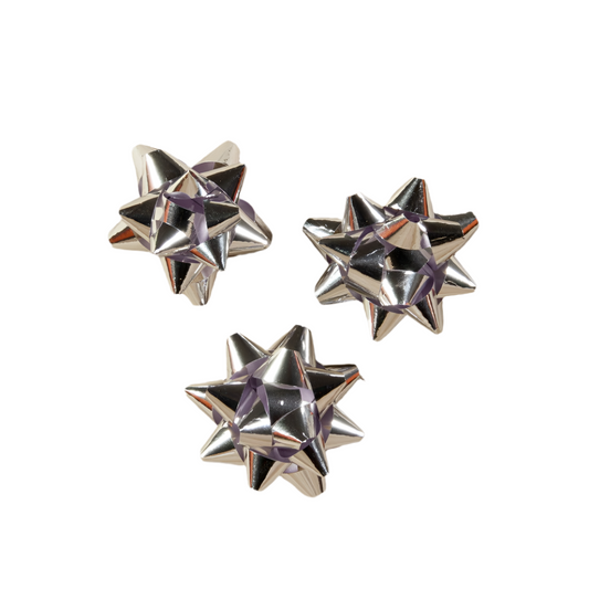Starbow Metallic Zilver 38mm - 100 stuks