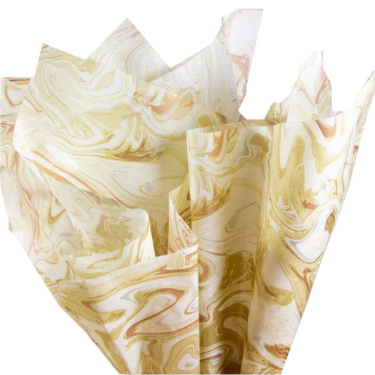Vloeipapier Marmer Goud - Kadopapier.net