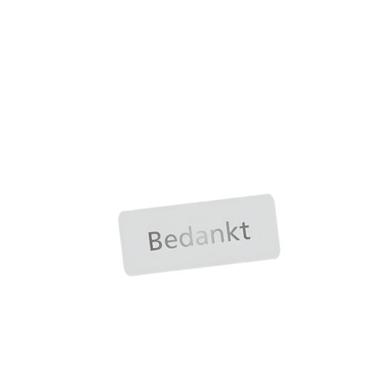 Wensetiket Bedankt Zilver - Kadopapier.net