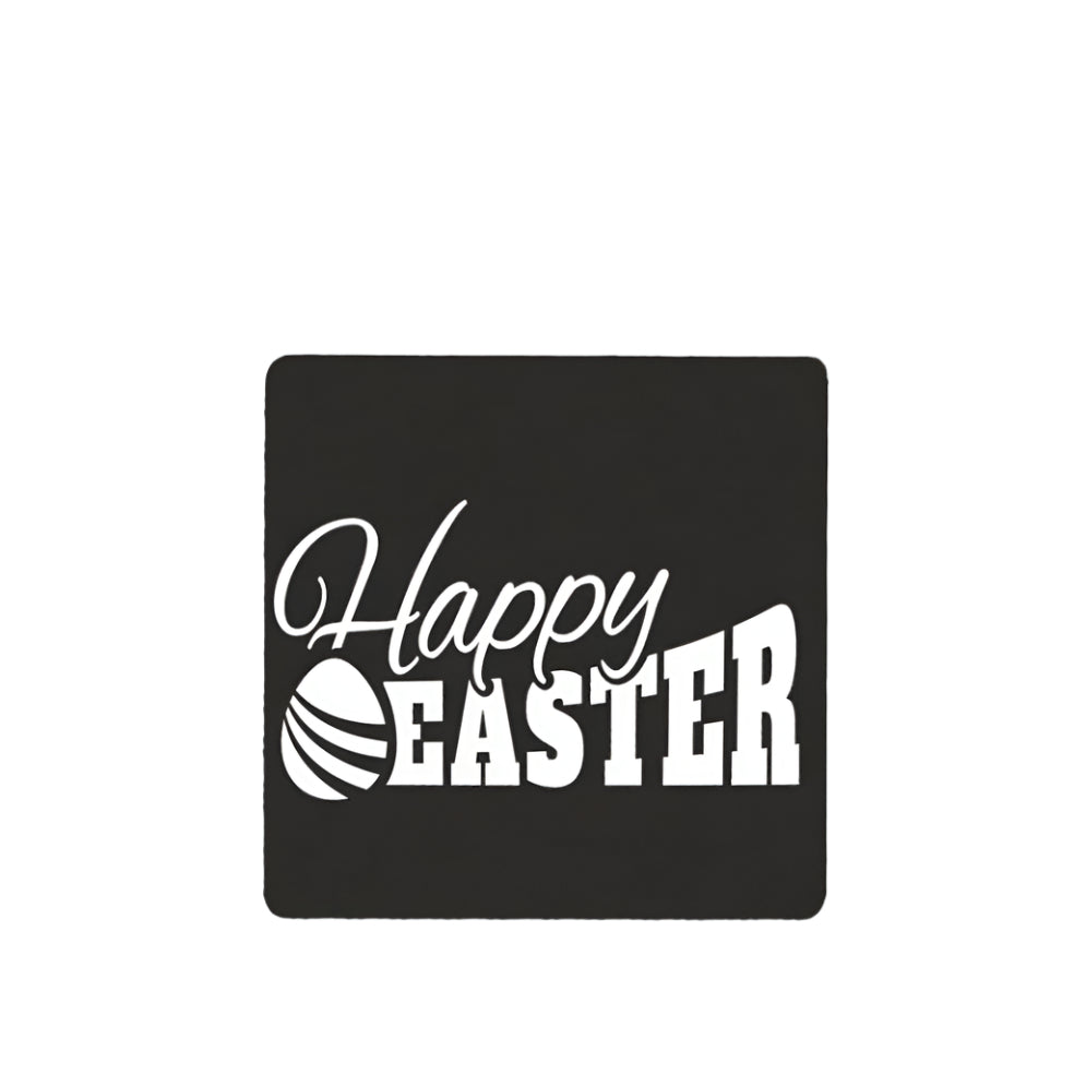 Wensetiket Happy Easter Zwart - Kadopapier.net