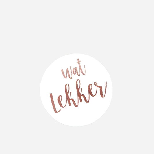 Wensetiket Wat Lekker wit - Kadopapier.net