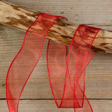 Wired organzalint Rood - Kadopapier.net Wired organzalint Rood - Kadopapier.net