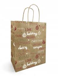 Kerstdraagtas Message – 50 stuks (18+8x22 cm, 26+12x32 cm)
