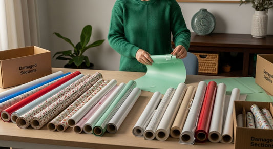 inpakpapier rollen organiseren