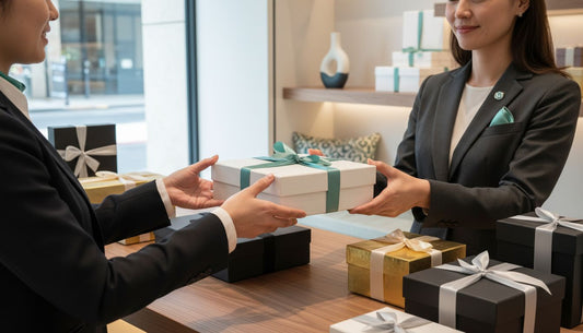 geschenkdozen winkel presentatie