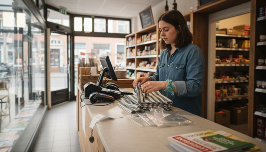 Winkelmedewerker bepaalt welke plastic tasjes worden gebruikt