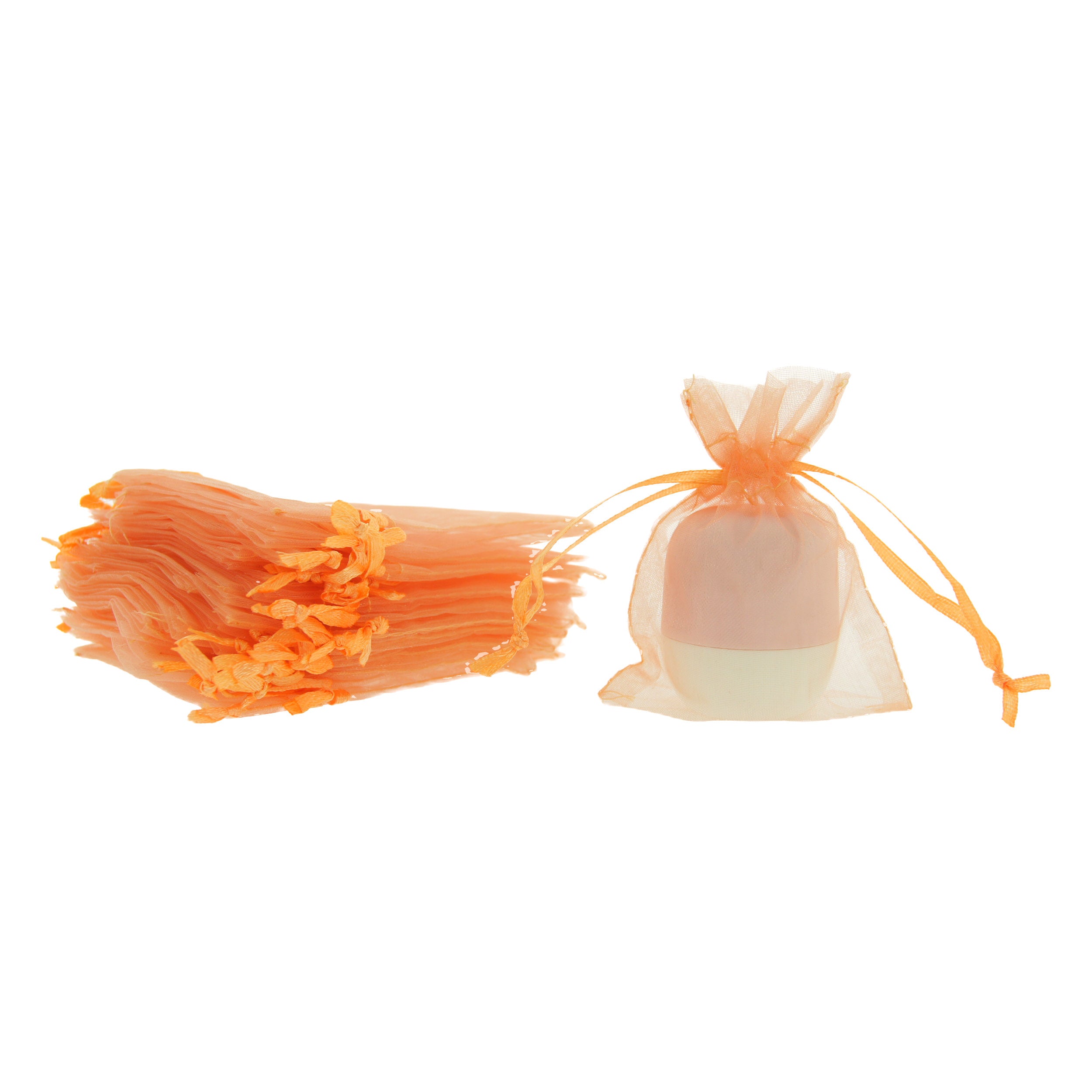 Organza zakje zalmkleurig