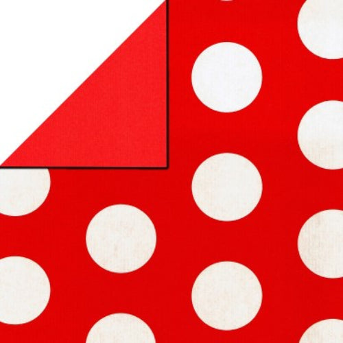 Inpakpapier Rood met Witte Stippen | Afmetingen 30 cm tot 100 cm Breed