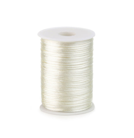Satijnkoord Ivoor 2mm / 100 mtr.
