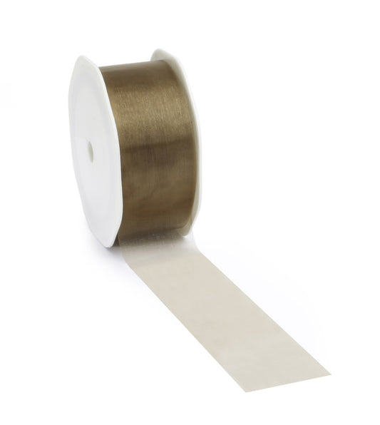 Bruin voile lint voor decoratie en creatief gebruik