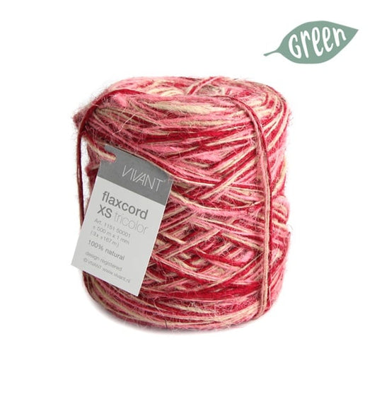 Jute touw tricolor fuchsia voor creatieve projecten | jute koord
