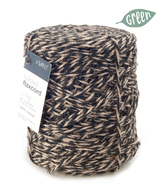 Zwart/naturel jute touw voor creatieve projecten en decoratie | jute koord