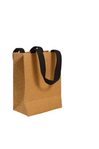 Luxe Papieren tas Kraft Stoffen handvaten – Set van 10