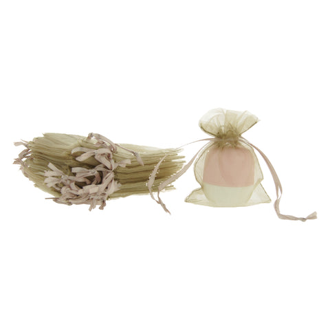 Taupe organza zakje