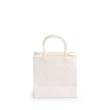 Witte draagtas van handgeschept papier, achterkant - Kadopapier.net
