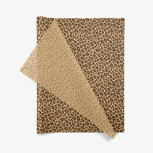 Leopard Vloeipapier – Stoer Luipaardprint – Kraft Bruin 50x75 cm & 36x50 cm – 200 Vellen/Pak
