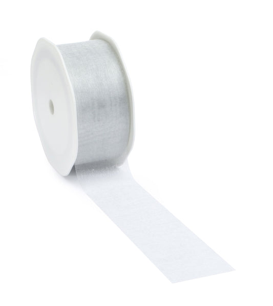 Zilvergrijs voile lint voor decoratie en creatief gebruik