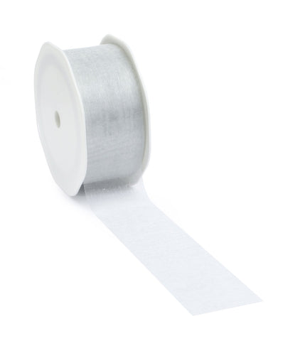 Zilvergrijs voile lint voor decoratie en creatief gebruik