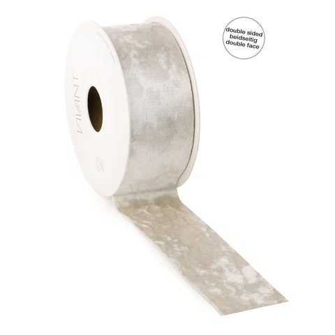 Double Face Velvet Ice Lint Off White - Doppelseitiger Samt - 5 Meter