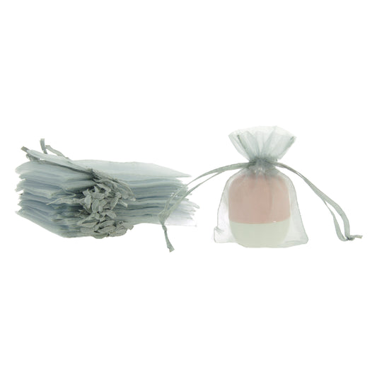 Zilvergrijs organza zakje