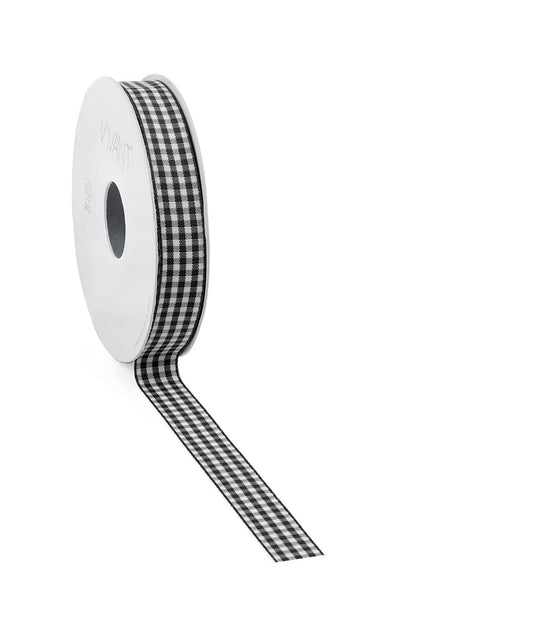 Cadeaulint Ruitjes Zwart > 9/15mm | 20m