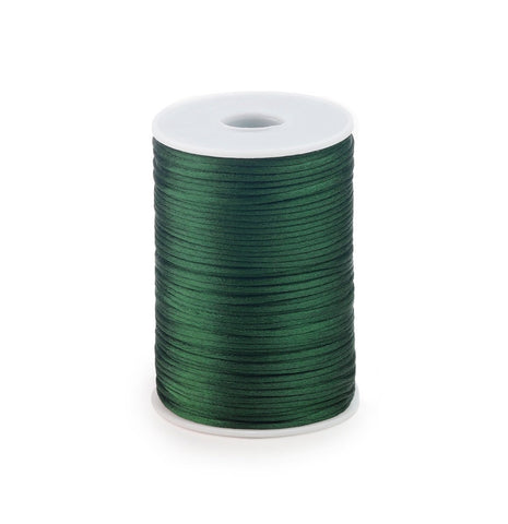 Satijnkoord Donker Groen 2mm / 100 mtr.